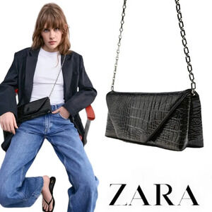 ZARA | Black | CROSSBODY CLUTCH